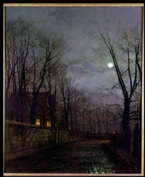 Straßenszene im Mondlicht, 1882